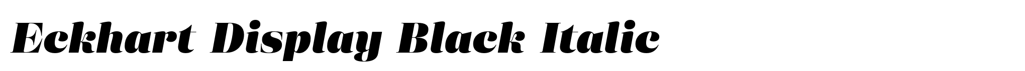 Eckhart Display Black Italic image